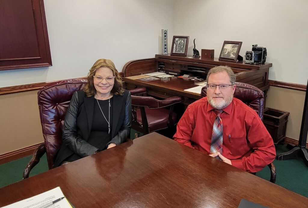 Butler Eagle Publisher Tammy Schuey and Vice President of Advertising Keith Graham.