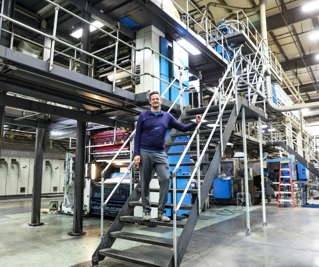 Joe Christy, Butler Eagle press manager, photographed at the Butler Eagle Printing Company. (Morgan Phillips/Butler Eagle)