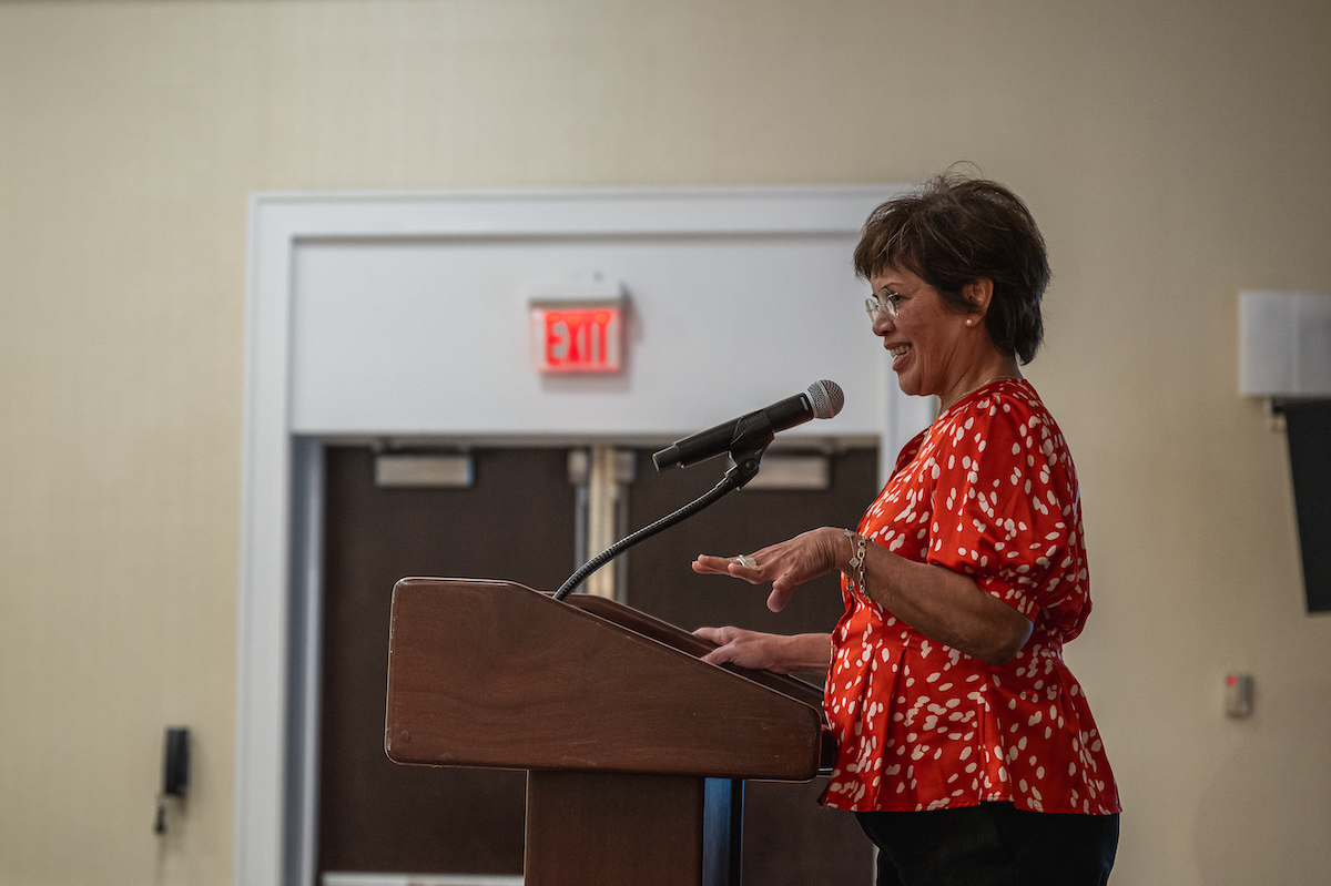 Ivey DeJesus at podium