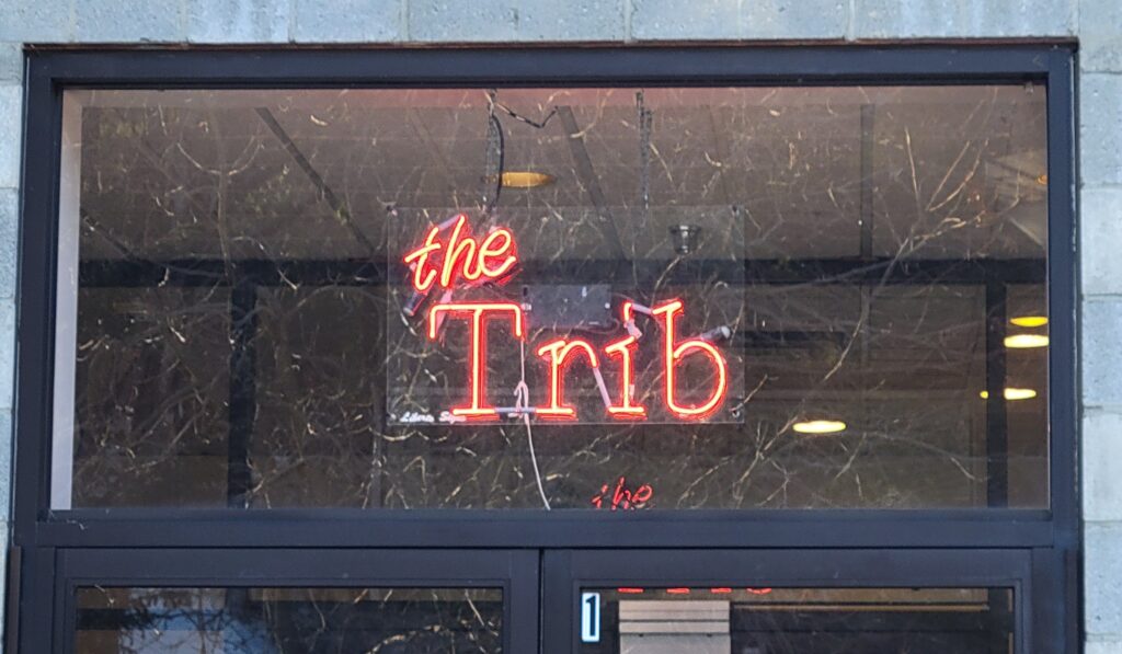 The Trib neon sign